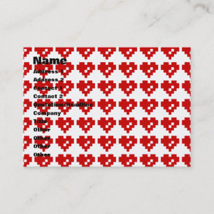 Pixel Heart 8 Bit-Liebe Visitenkarte