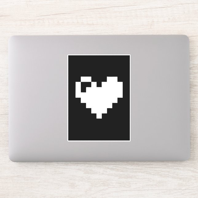 Pixel Heart 8 Bits Aufkleber (Computer)