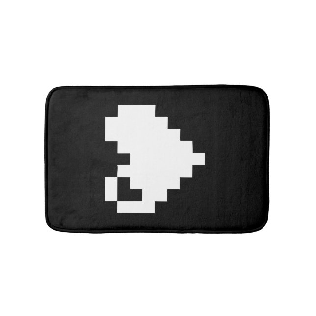Pixel Heart 8 Bits Badematte (Vorderseite)