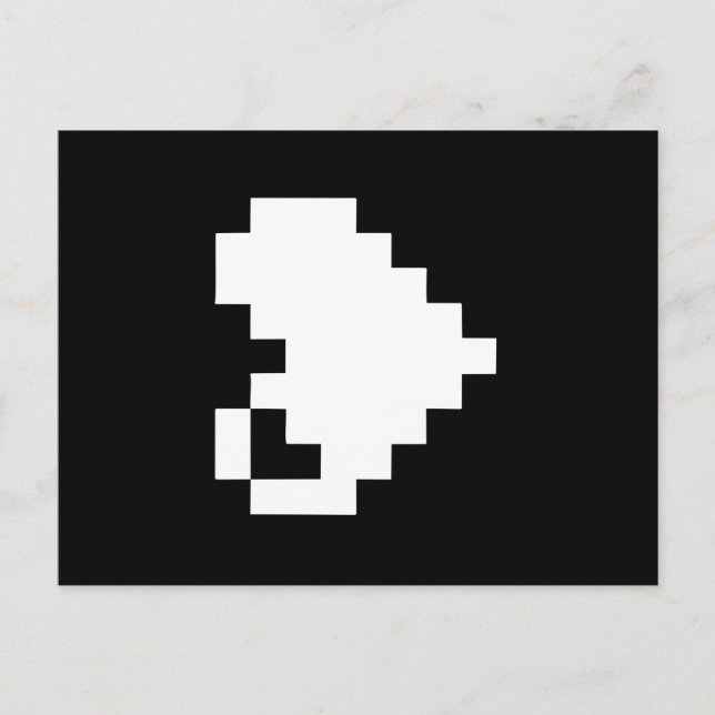 Pixel Heart 8 Bits Postkarte (Vorderseite)