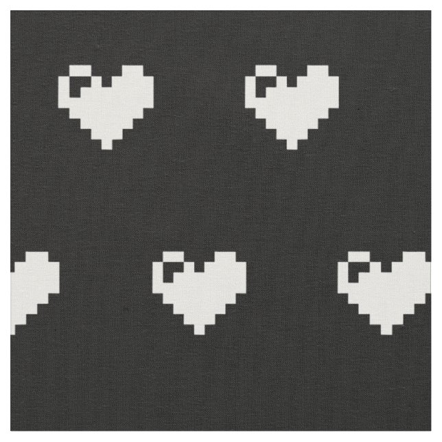 Pixel Heart 8 Bits Stoff (Nahaufnahme)