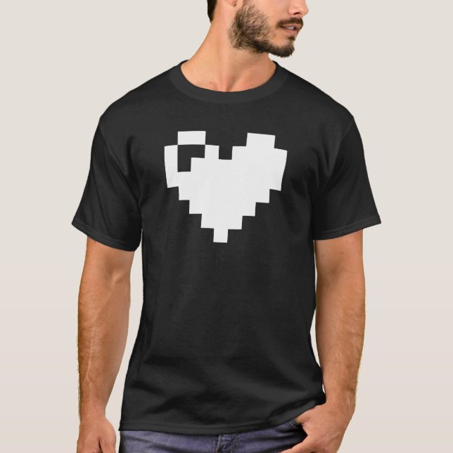 Pixel Heart 8 Bits T-Shirt (Vorderseite)