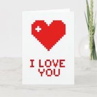 Pixel-Herz-Ich-liebe-dich-Karte
