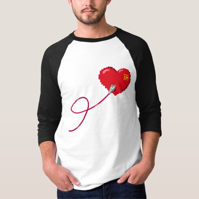 Pixel-Herz-Matching-Paar-Outfit Verlassen T-Shirt (Vorderseite)
