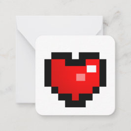 PIXEL-HERZ MITTEILUNGSKARTE