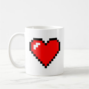Pixel Herzmagie-Tasse Kaffeetasse