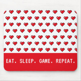 Pixel-Herzmuster Mousepad