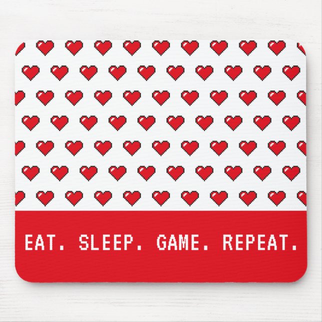 Pixel-Herzmuster Mousepad (Vorne)
