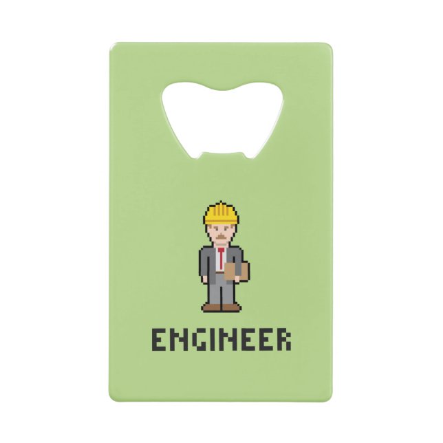 Pixel-Ingenieur-Flaschen-Öffner Geldkarten Flaschenöffner (Vorderseite)