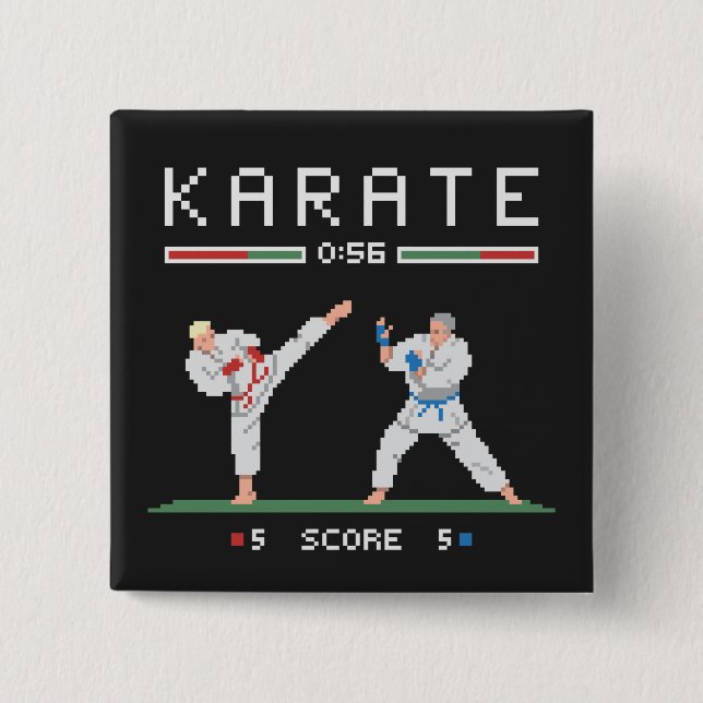 Pixel Karate Game Button (Vorderseite)