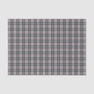 Pixel kariert im Grau mit rotem Streifen Seidenpapier