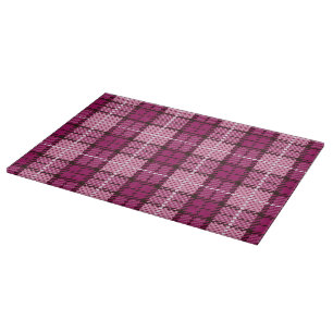 Pixel Karo_Magenta-Schwarz Schneidebrett