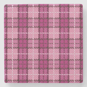 Pixel Karo_Magenta-Schwarz Steinuntersetzer