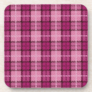Pixel Karo_Magenta-Schwarz Untersetzer