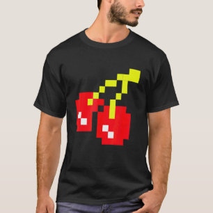 Pixel Kirschen 80er Videospiel Halloween-Kostüm Ei T-Shirt