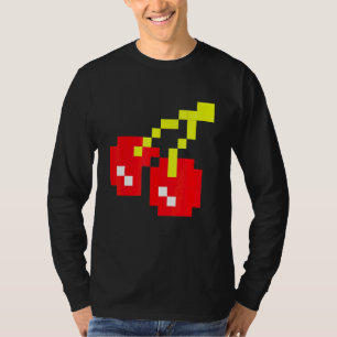 Pixel Kirschen 80er Videospiel Halloween-Kostüm Ei T-Shirt