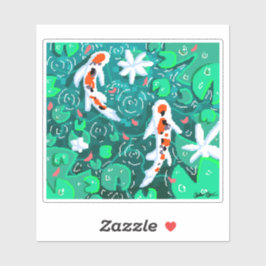 Pixel-Koi-Teich Aufkleber