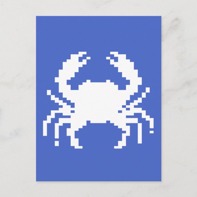 Pixel-Krebs-Design Postkarte (Vorderseite)