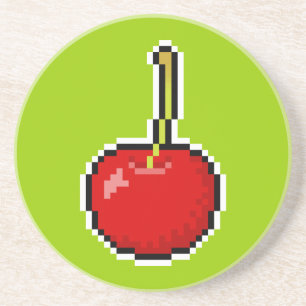 Pixel-Kunst-KirschUntersetzer Sandstein Untersetzer