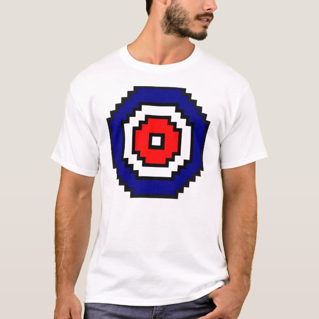 Pixel-Kunst-kräuselnziel T-Shirt (Vorderseite)