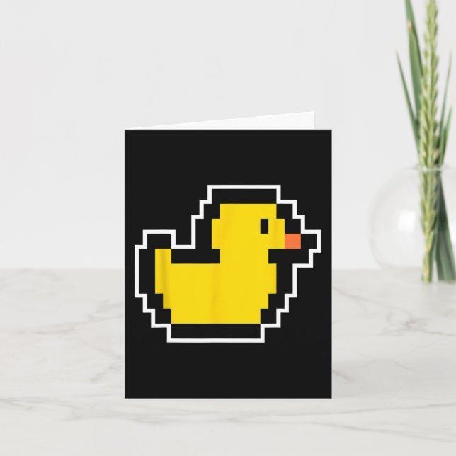 Pixel Little Duck 80er Videospiel Halloween-Kostüm Karte (Vorderseite)