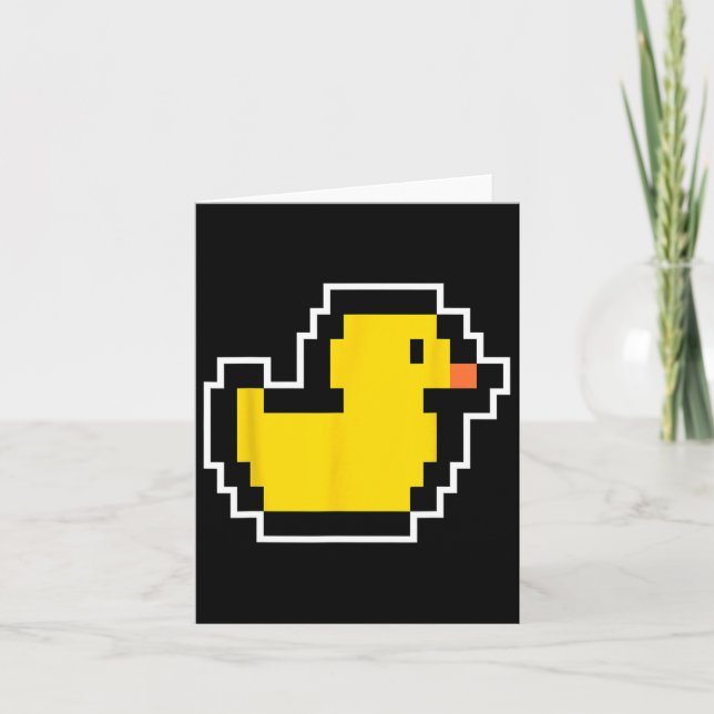 Pixel Little Duck 80er Videospiel Halloween-Kostüm Karte (Vorderseite)