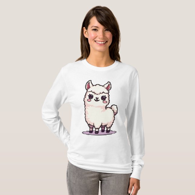 Pixel Llama Charm T-Shirt (Vorne ganz)