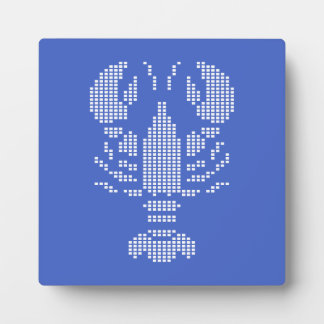 Pixel Lobster Emblem Mosaic Fotoplatte