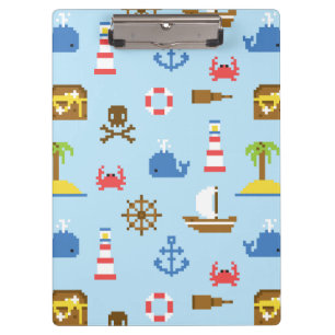 Pixel-Meereskunstmuster Klemmbrett