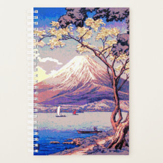 Pixel Mt Fuji du lac Yamanaka en Dusk Poster