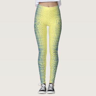 Pixel-Muster 01.B.bw.Yellow BG Leggings