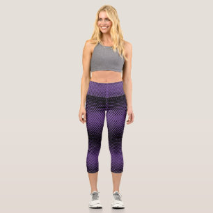 Pixel Muster 09.B.w. Lila BG Capri Leggings