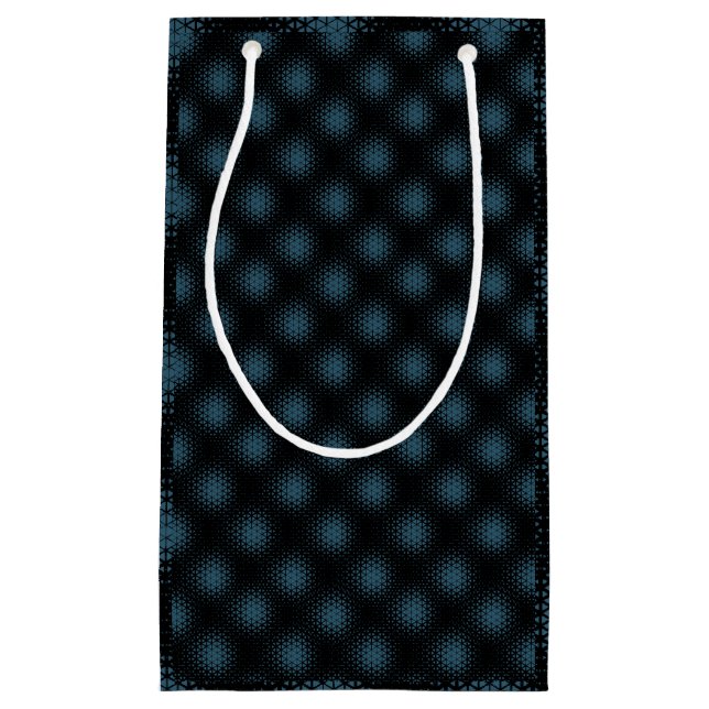 Pixel Muster 10.B.bw Black BG Kleine Geschenktüte (Vorderseite)