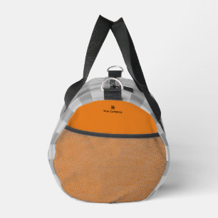 Pixel-Muster Grau, orange Akzente Werbezwecke Duffle Bag