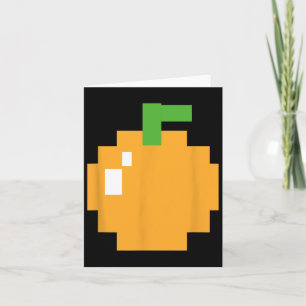 Pixel Orange 80er Retro Arcade Videogame Halloween Karte
