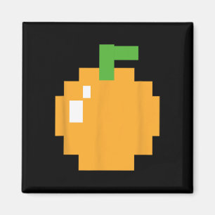 Pixel Orange 80er Retro Arcade Videogame Halloween Magnet