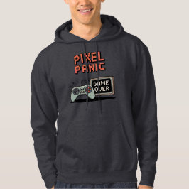 Pixel Panic – Angry Controller & Game Over Screen  Hoodie