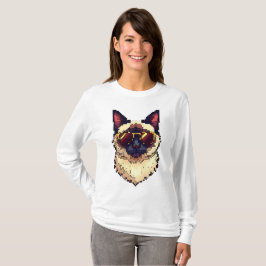 Pixel Paws of the Siamese Cat T-Shirt