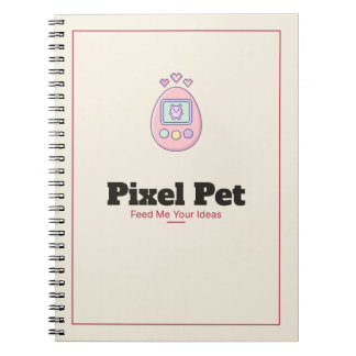 Pixel Pet virtuelles Haustier Spiralblock Notizblock