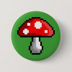 Pixel-Pilz-Knopf Button