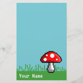 Pixel-Pilz-Wiesen-Briefpapier Briefpapier