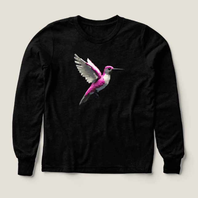Pixel Pink Hummingbird (Design Vorderseite)