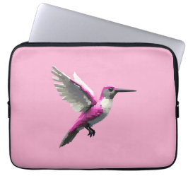 Pixel Pink Hummingbird Laptopschutzhülle