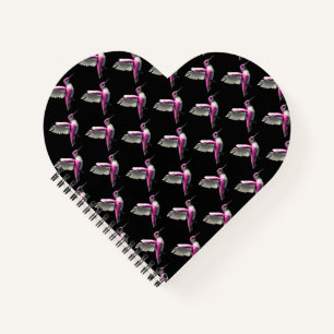 Pixel Pink Hummingbird Notizbuch
