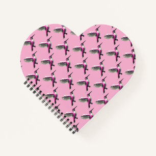 Pixel Pink Hummingbird Notizbuch