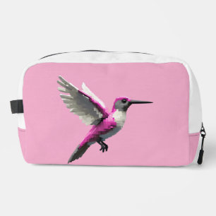 Pixel Pink Hummingbird Waschbeutel