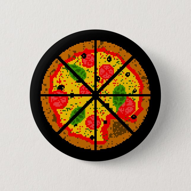 Pixel-Pizza Button (Vorderseite)