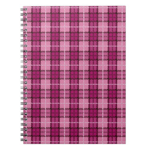 Pixel Plaid_Magenta-Black Notizblock