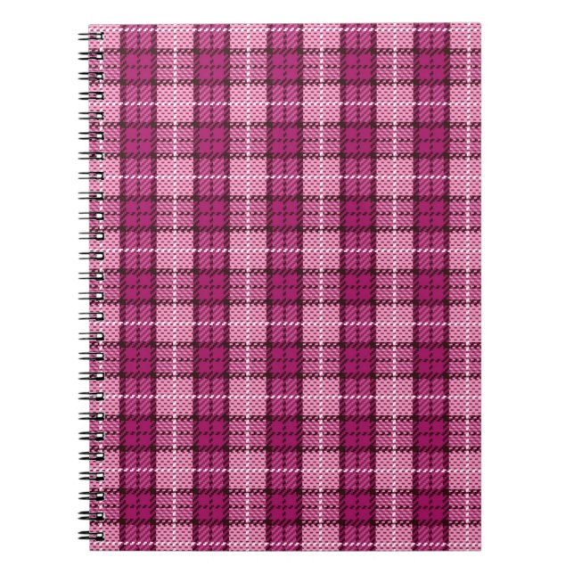 Pixel Plaid_Magenta-Black Notizblock (Vorderseite)
