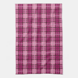 Pixel Plaid_Magenta-Schwarz Küchentuch